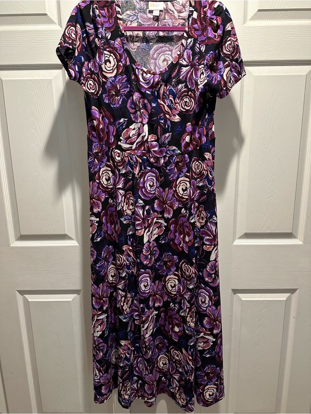 LuLaRoe Purple Floral Maxi Dress